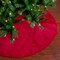 Northlight 48" Red Quilted Christmas Hexagon Tree Skirt with Velvety Trim